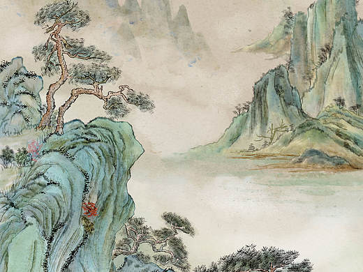 水墨练习青绿山水