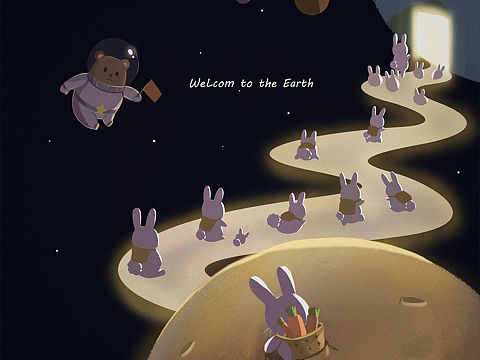 去月球（個(gè)人主頁-ZMzg4NjEyMzY=） - 兒童插畫 - 站酷設(shè)計(jì)師腦漿原創(chuàng)素材 - 站酷ZCOOL