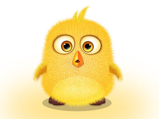 一只大眼睛的小鸡仔