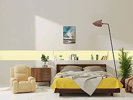 现代简约卧室Keyshot渲染文件