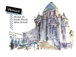 自制威尼斯風(fēng)景手繪明信片