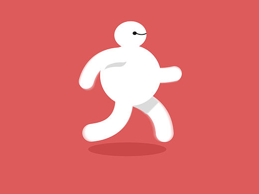 临摹大白走路