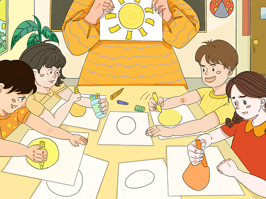 儿童美术插画花_素材网站_图片免费下载-zcool站酷