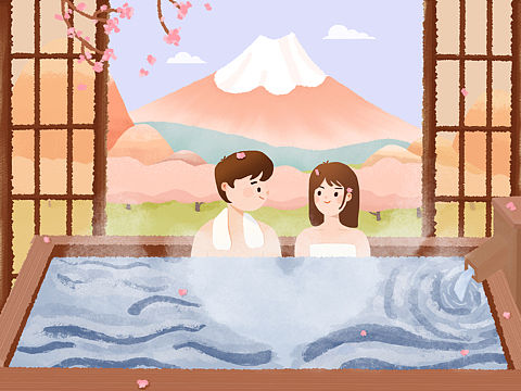 樱花温泉的浪漫