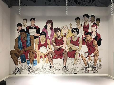 墙绘灌篮高手
