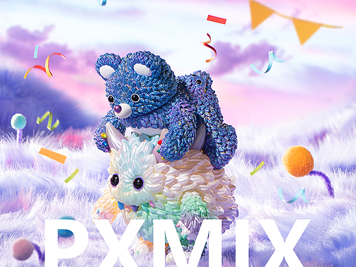 盲盒手办摄影丨泡泡玛特 大久保一起玩 x 光影集 PXMIX