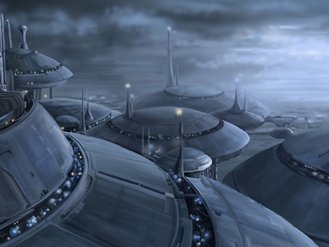 动画背景原画：外星球