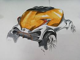 汽车马克笔手绘练习