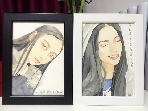 给朋友画的水彩头像~（个人主页-ZMTU3NTU2NTY=） - 绘画 - 站酷设计师chengyuan元原创素材 - 站酷ZCOOL