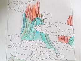 综合装饰瓷板，大学习作