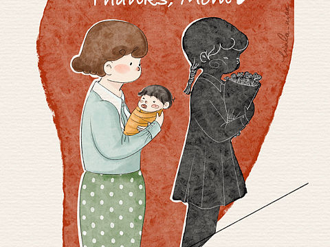 母亲节海报插画