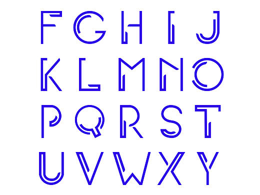 英文字母字体设计