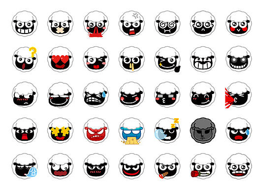 小年羊emoji表情60粒