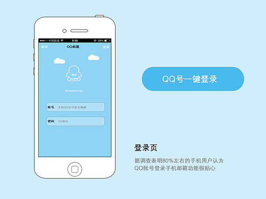 手机移动app qq邮箱 简约 实用 大气 