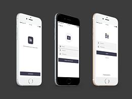 Behance登陆界面设计
