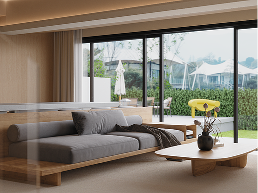 空间表现 | 暖调客厅