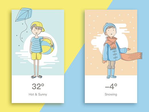 天气类 App界面（临摹）