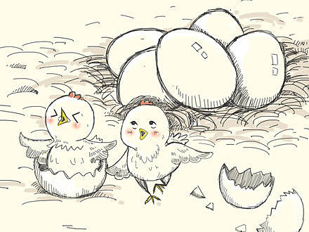 为近期过生日的幽默农场老板制作的生日插画