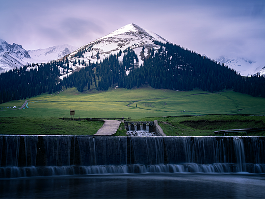 那拉提雪山瀑布（个人主页-ZNjc3MTc5MTY=） - 风光摄影 - 站酷设计师clock25原创素材 - 站酷ZCOOL