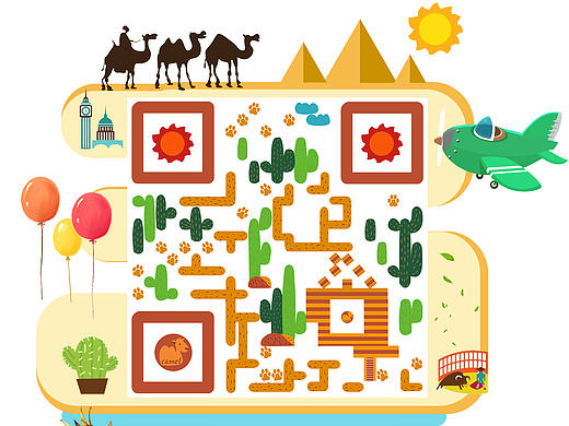 插画二维码（个人主页-ZMTk0Nzk2MzY=） - 艺术插画 - 站酷设计师微笑回头原创素材 - 站酷ZCOOL