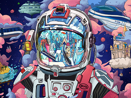 成就未来插画-商业插画1754063刘峰joyart3年前2018年少年科幻杂志