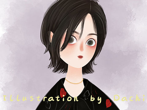 女生头像（个人主页-ZNDA1OTc0OTY=） - 艺术插画 - 站酷设计师是大池啊原创素材 - 站酷ZCOOL