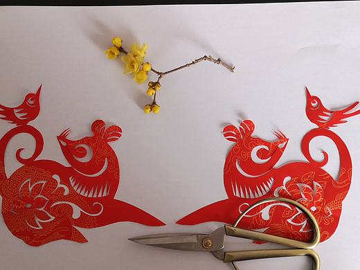 鼠年有喜（個人主頁-ZNDIzMzQ0Mjg=） - 其他手工藝 - 站酷設計師寒冬剪紙原創(chuàng)素材 - 站酷ZCOOL