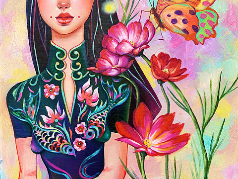 盛開（個人主頁-ZNDQ0OTkzNzI=） - 繪畫 - 站酷設(shè)計師畫畫的西子原創(chuàng)素材 - 站酷ZCOOL