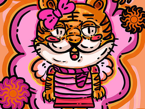 老虎系列插画