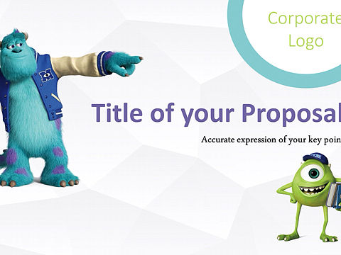 怪兽电力公司卡通风格提案PPT（个人主页-ZMTk3NDU5Mjg=） - PPT/Keynote - 站酷设计师薛小盒原创素材 - 站酷ZCOOL