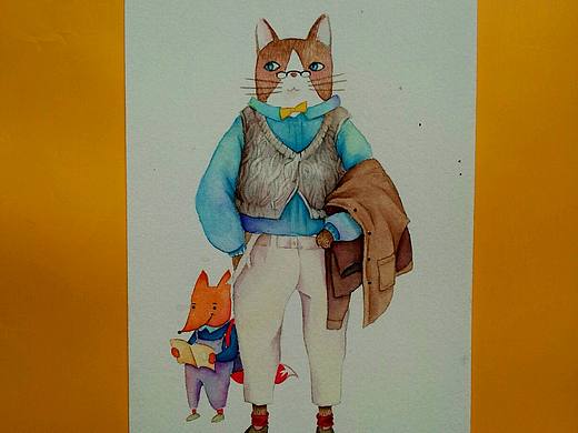 水彩练习(临摹那仁水彩)