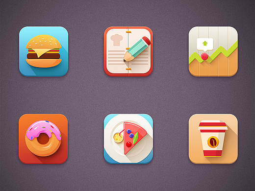 临摹的一组图标