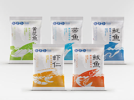 甄荣记海鲜包装袋设计