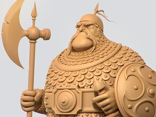 丝路文化三维卡通角色 _ 战士 (3d 打印模型）