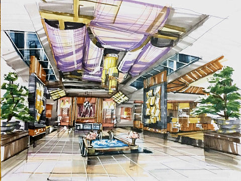 室内马克笔手绘