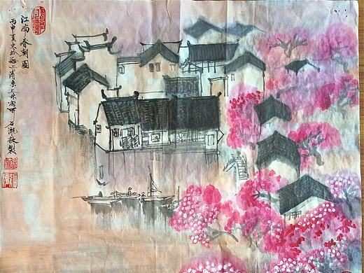 石泷纯手绘《江南春朝图》（个人主页-ZMTgyMDk0NTY=） - 绘画 - 站酷设计师石瀧兿術原创素材 - 站酷ZCOOL