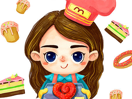有爱才美味（个人主页-ZMTQ5Mjc4NzY=） - 创作习作 - 站酷设计师Moni彩虹兔原创素材 - 站酷ZCOOL