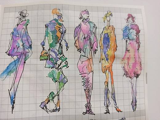 时装涂鸦拼贴画