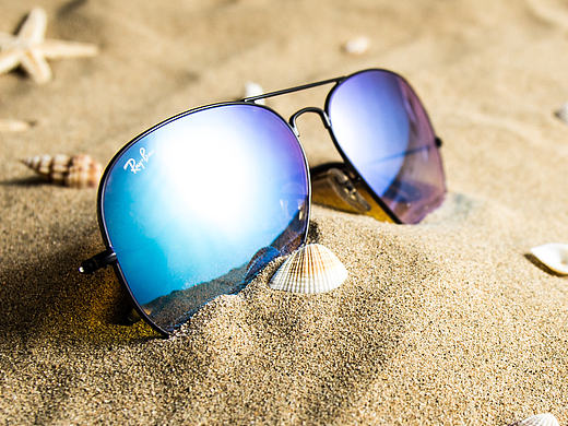 太阳镜棚拍之-模拟夏日沙滩