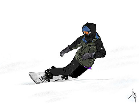 滑雪 单板滑雪 插画滑雪