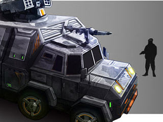雪蟒运兵车- 游戏原画培训作业载具