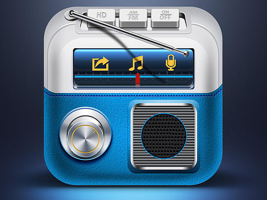 写实图标收音机（个人主页-ZMTczMDYwMzY=） - 图标 - 站酷设计师蕾蕾wll原创素材 - 站酷ZCOOL