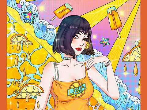 Cool for the summer-001（个人主页-ZMzUzMDA2NzY=） - 商业插画 - 站酷设计师黑色星球男孩原创素材 - 站酷ZCOOL