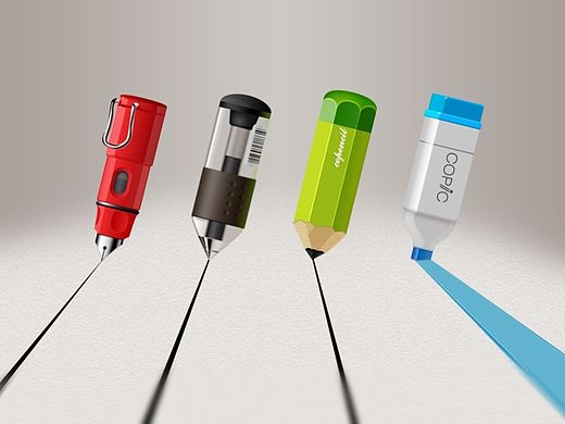 蠢萌小胖笔们。