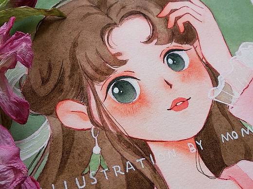 三月桃花 人间蜜桃 临摹（个人主页-ZNTEwMjcyODA=） - 创作习作 - 站酷设计师喵小寞momo原创素材 - 站酷ZCOOL