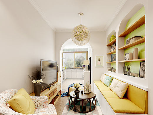 【久栖设计】北京良乡拱辰星园50㎡小户型旧房改造 混搭逆袭