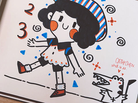 日常涂鴉（個人主頁-ZMjc0MjkwNjg=） - 新銳潮流插畫 - 站酷設計師CathyChen萌萌噠原創(chuàng)素材 - 站酷ZCOOL