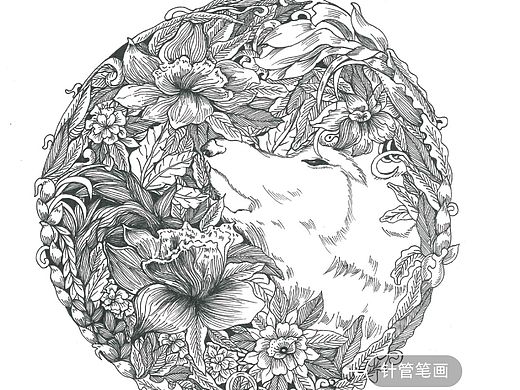 黑白装饰画