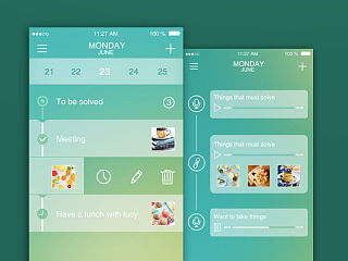 【APP】easy note 简单笔记APP页面设计【1P】