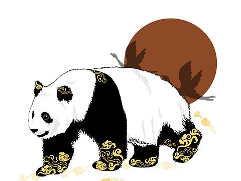 大熊猫系列插画